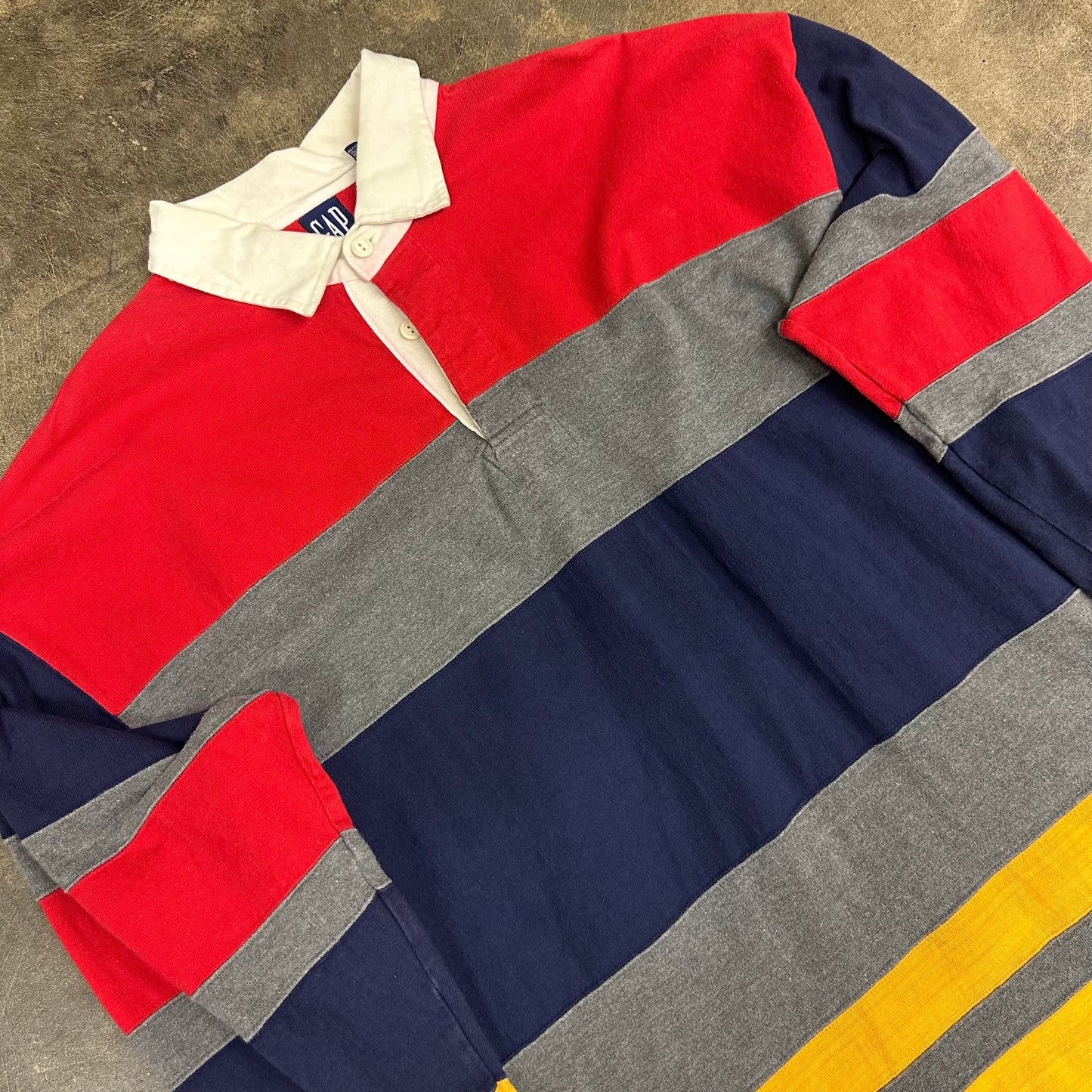 Vintage 90s GAP Striped Rugby Long Sleeve