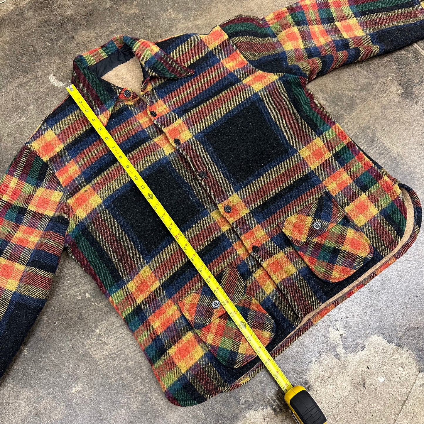 Vintage 90s Multicolor Wool Jacket Button Up