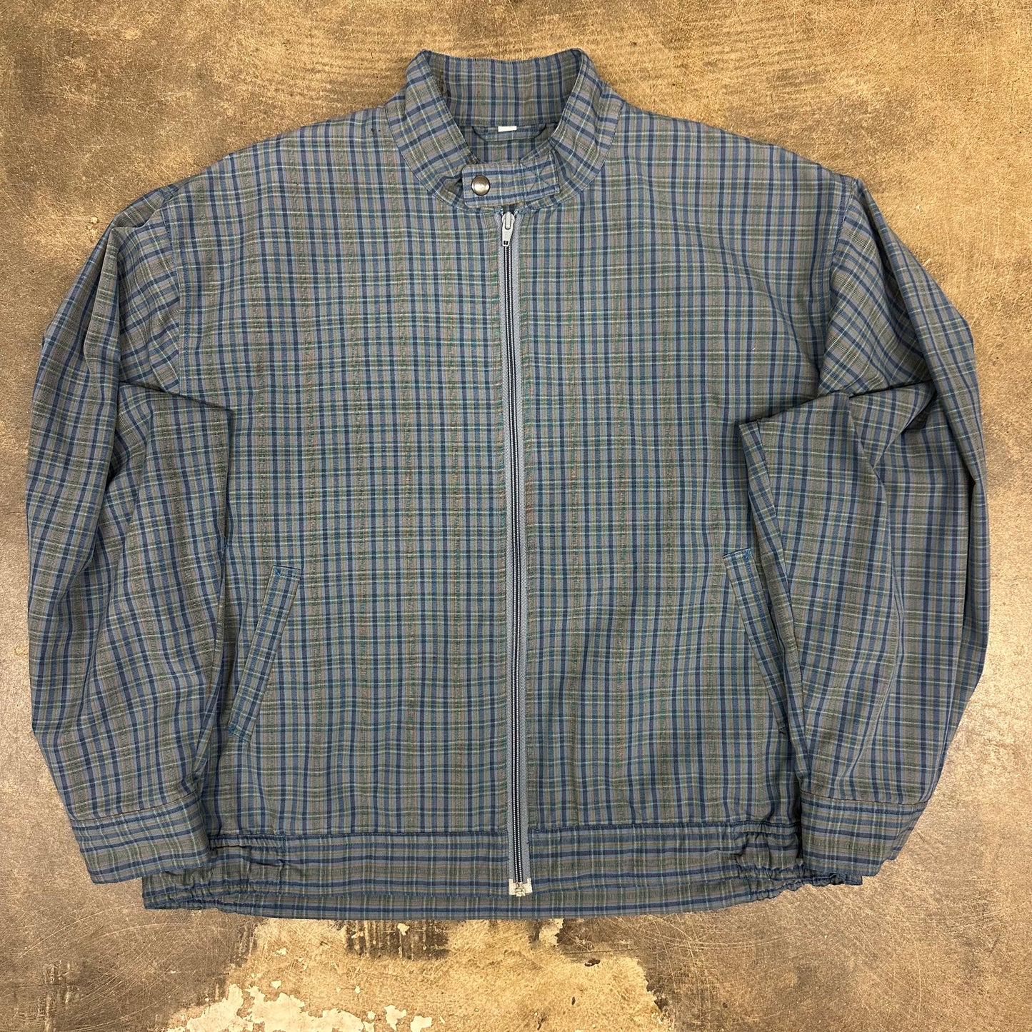 Vintage 90s Plaid Zip Up Jacket