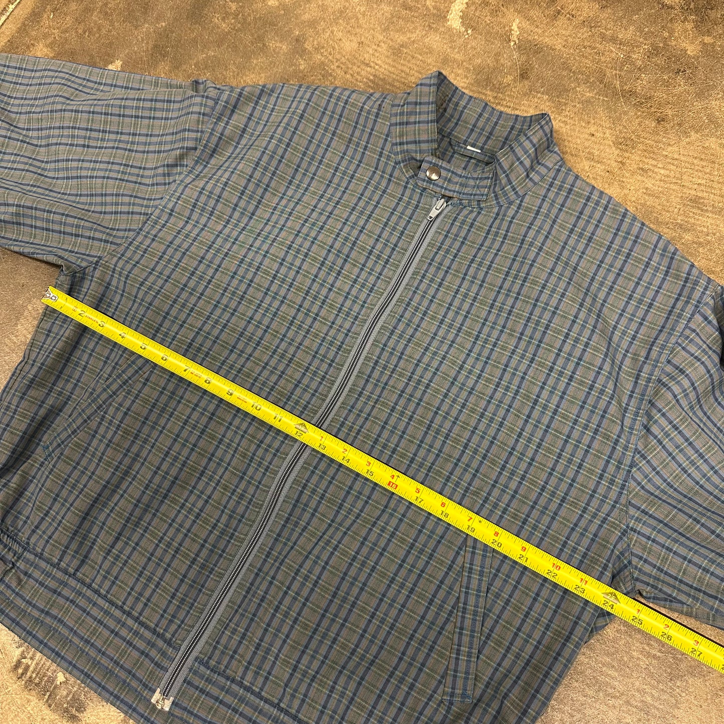 Vintage 90s Plaid Zip Up Jacket